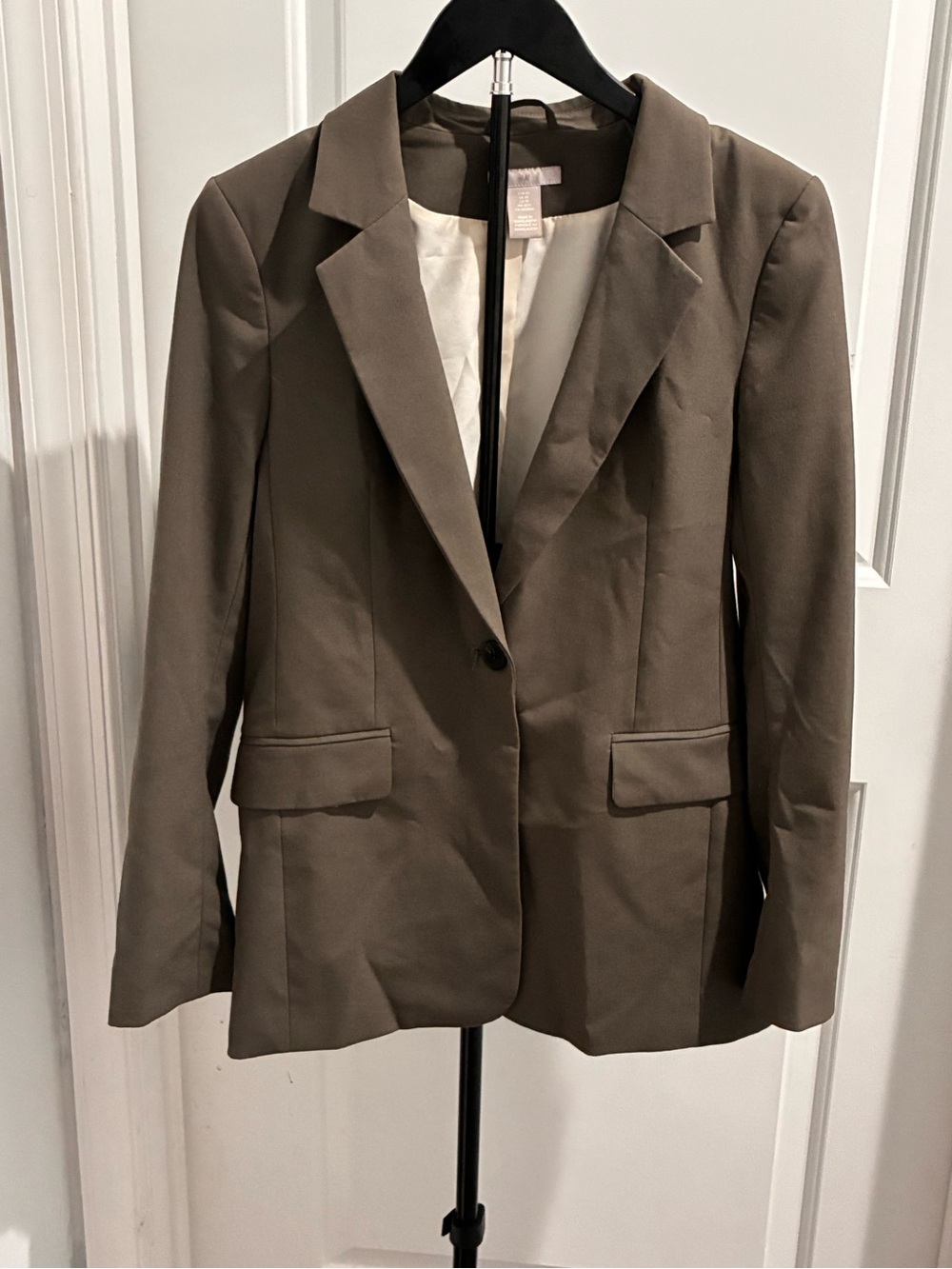 H&M Olive-Taupe Single-Button Blazer